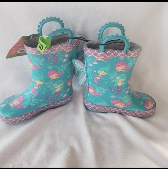 Nwt MERMAID lined Rain Boots - NEW with tags - Picture 4 of 5